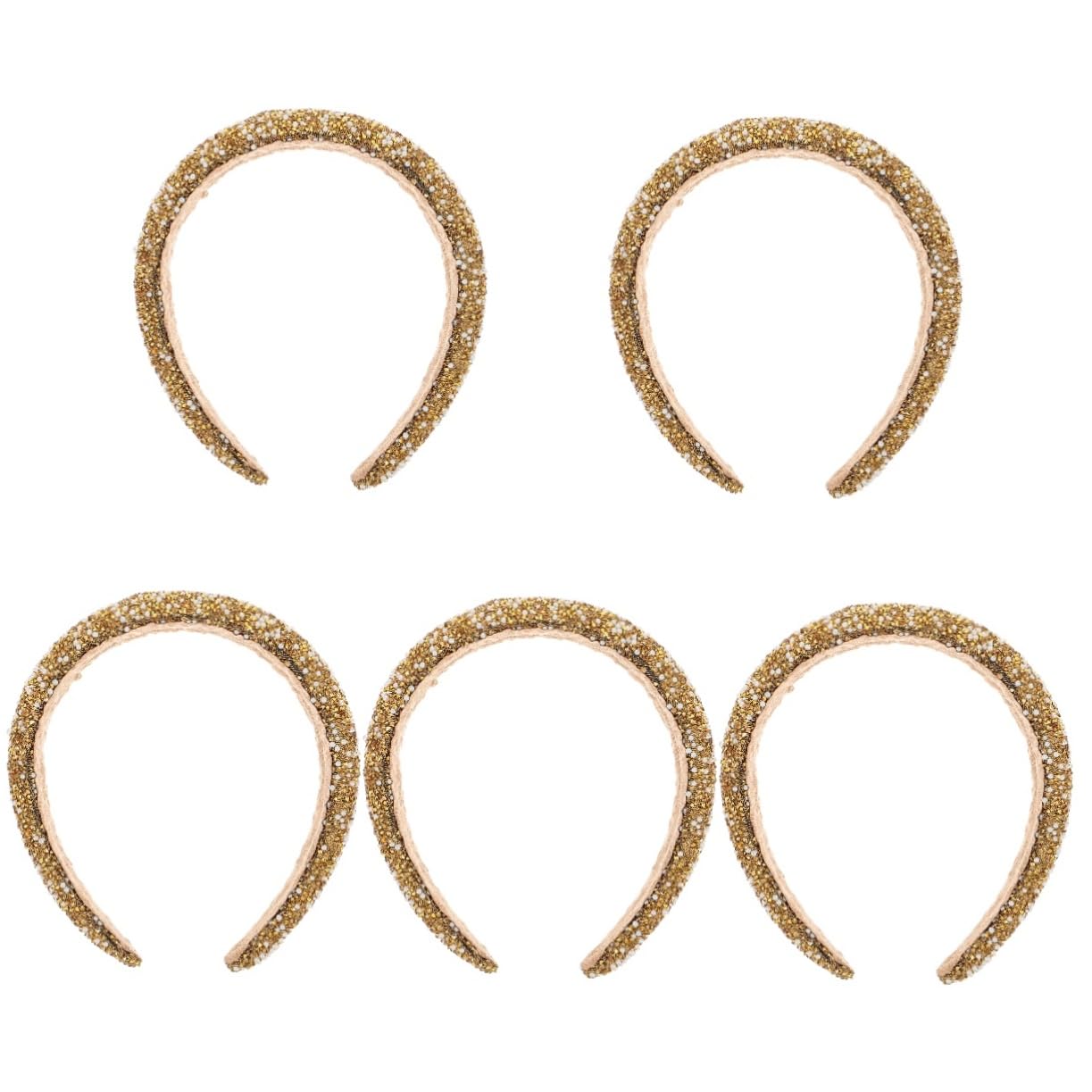 5stücke Damen Haarband Mit Perlen Breites Design Für Makeup Und Gesichtspflege Elegantes Accessoire Für Partys Und Besondere Anlässe Vielseitig Und