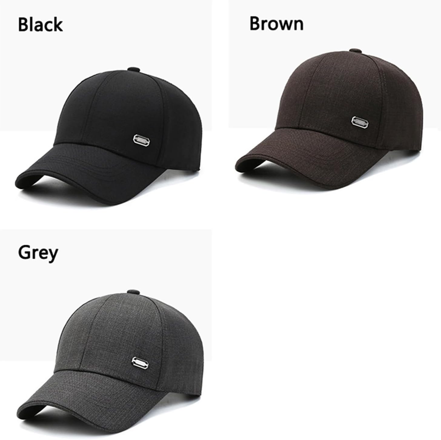 Men's Blank Plain Structured Baseball Cap Vintage Trucker Hat Retro Low Profile Golf Dad Hats for Men - Image 2