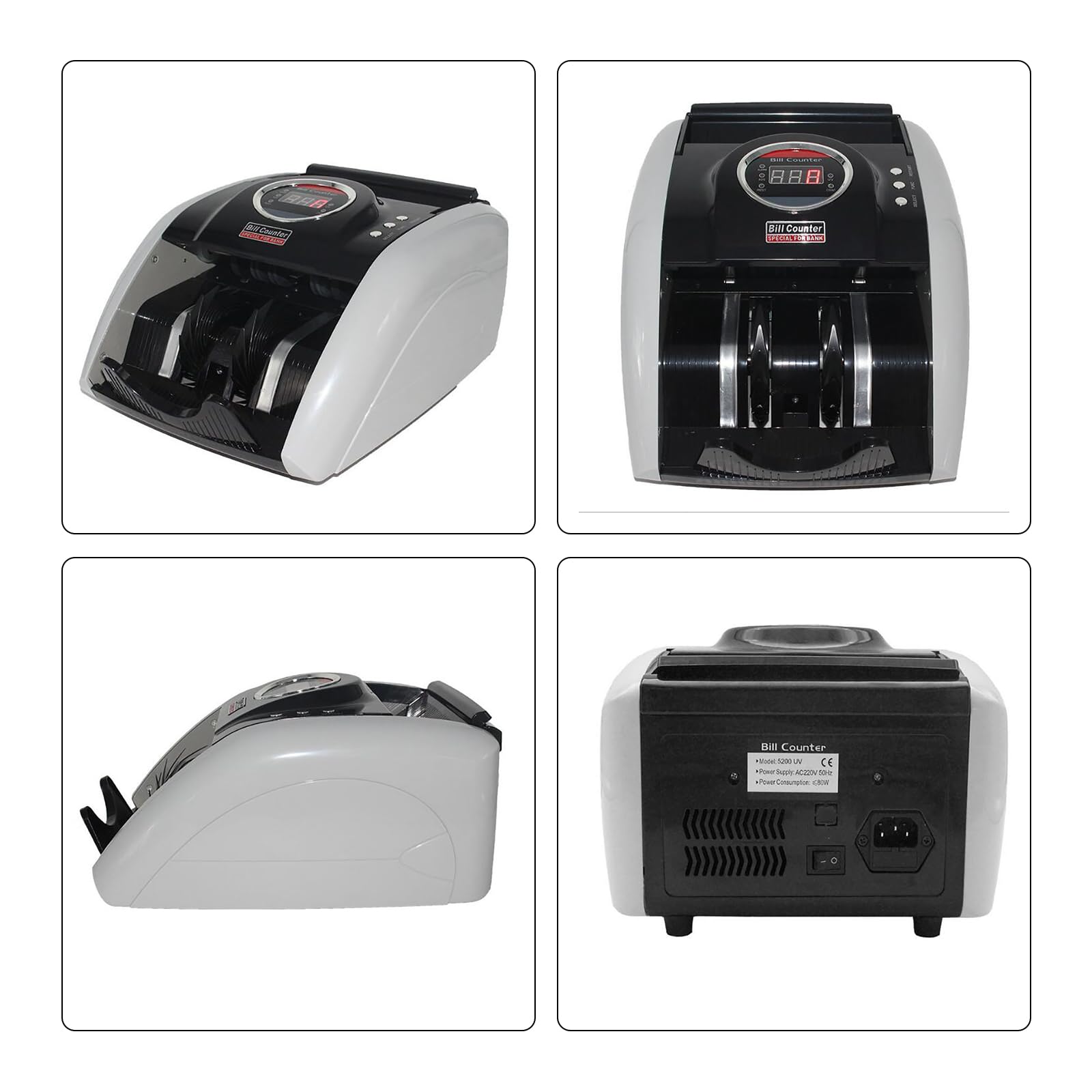 Contapoldi, contatore automatico per banconote con indicatore LED, contatore per banconote professionale