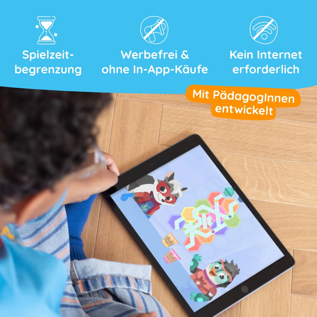 Edurino Figur Ollie Probleme lösen & Argumentieren ab 4 Jahren inkl. App | Innovatives & digitales Lernspiel | Probleme Identifizieren und erkennen | Lösungen Finden | Strategisch Denken