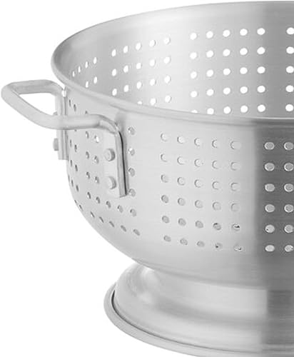 Miniatura 5 de TrueCraftware Colador de aluminio resistente de 16 cuartos de galón, colador de pasta comercial