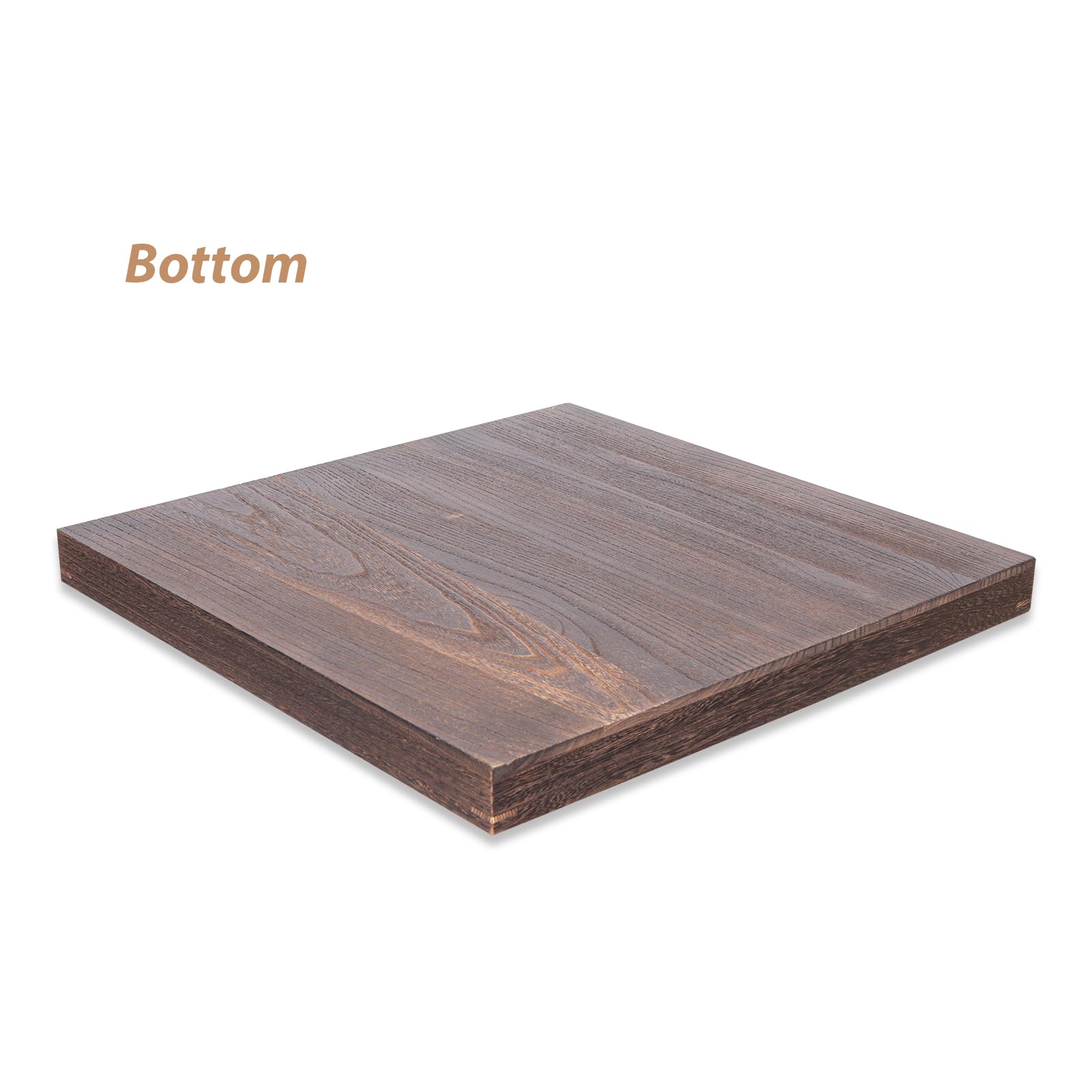 Bandeja de madera otomana para mesa de café para sala de estar, bandeja grande cuadrada de 24 x 24 pulgadas, color marrón rústico