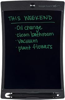 Boogie Board Jot 8.5" Reusable LCD Writing Tablet with Instant Erase, Stylus, Magnets & Kickstand - Gray Digital Notepad