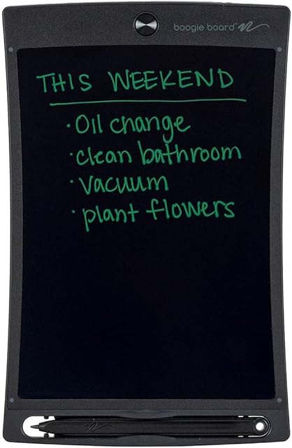 Boogie Board Jot Reusable Writing Tablet- Includes 8.5 in LCD Writing Tablet, Instant Erase, Stylus Pen, Built in Magnets and Kickstand, Gray