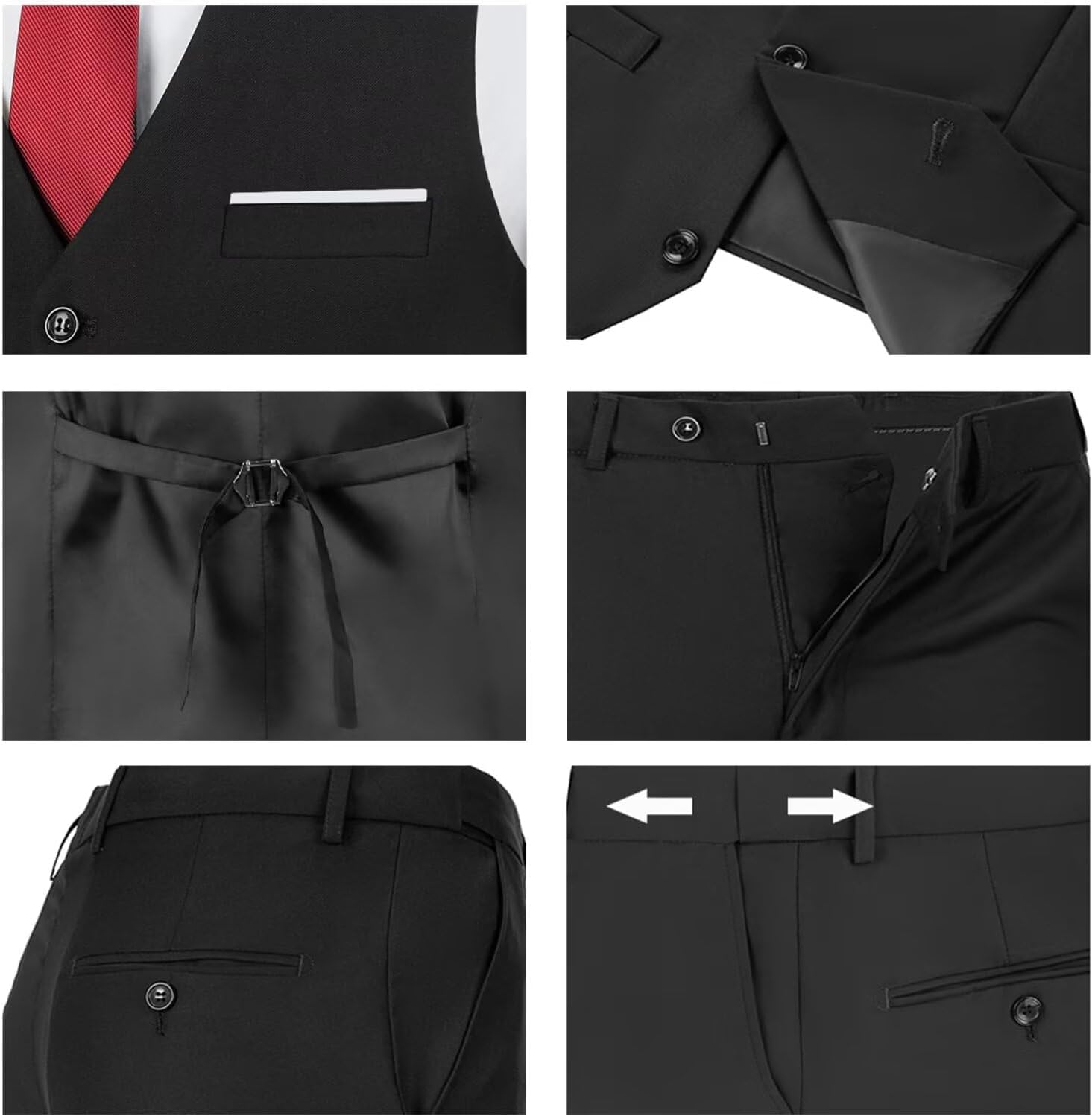 Men's Suit Slim Fit 2 Pieces Suits Set Grooms Tuxedos Business Wedding Prom Party Suit Vest and Pants - Image 6