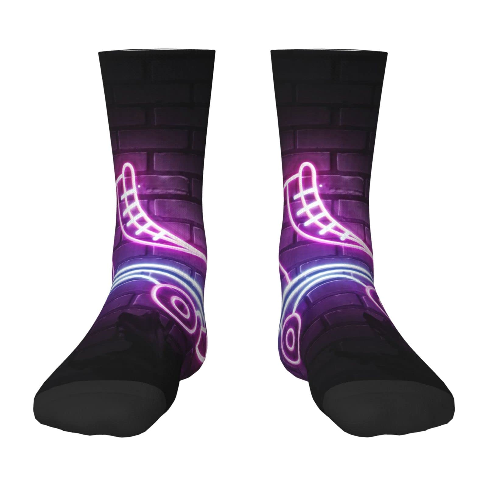 DJNGN Neon Sign Roller Skate Baby Kids Crew Socks Cozy Athletic Socks Toddler Child Anti Skid Slipper Compression Sock