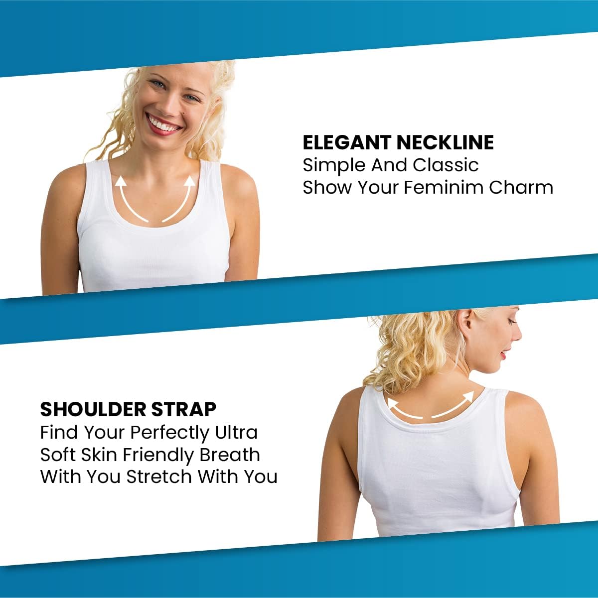 Studio 3 12 Pieces Pack Women's Ribbed 100% Cotton Slim Tank Tops-Assorted Color - Image 4