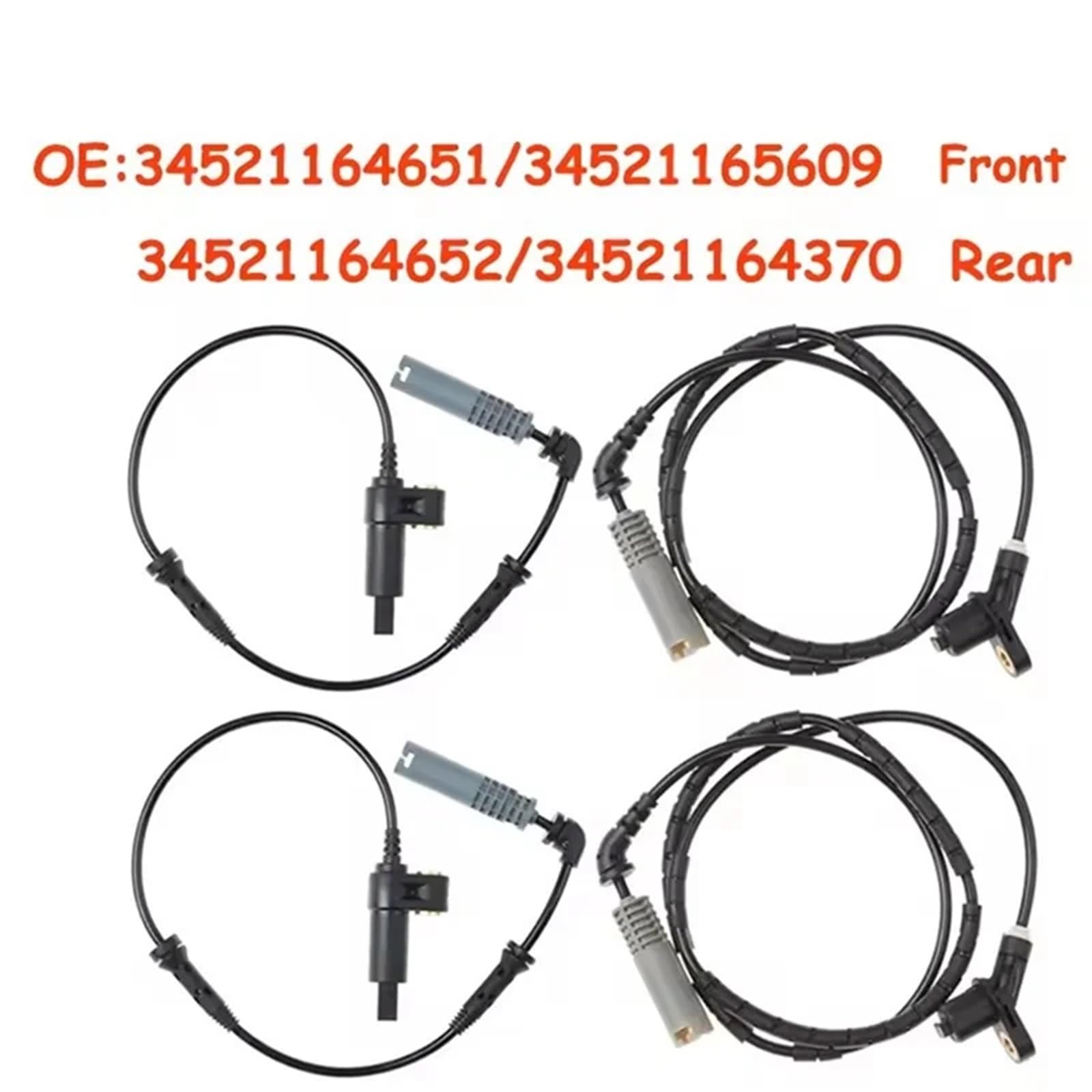 Czujnik prędkości koła ABS 34521165609 34521164370 34521164651 34521164652 Pasuje do BMW E46 serii 3 Pasuje do M3 Czujnik prędkości koła ABS Przód Tył Lewy i prawy Czujnik prędkości skrzyni biegów