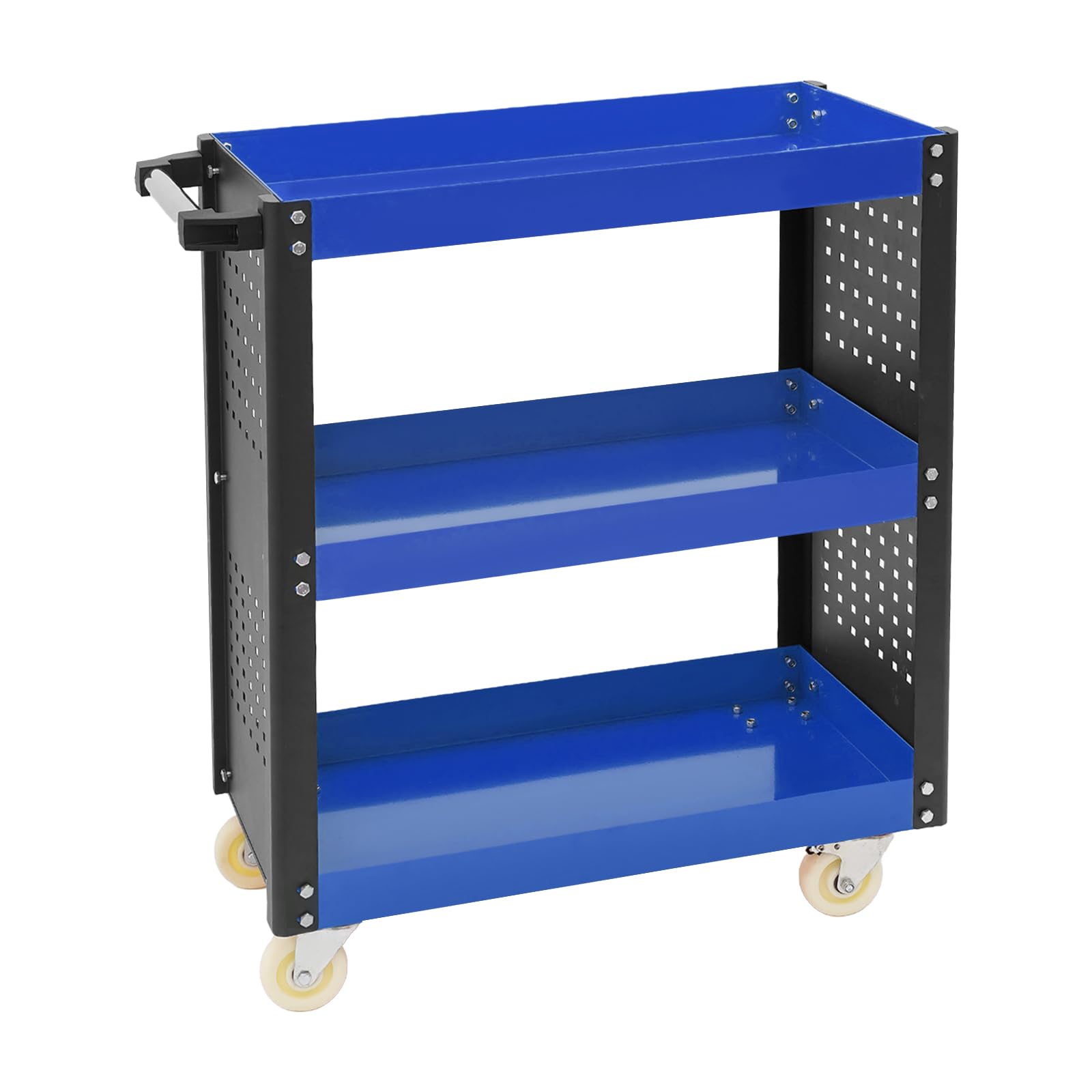 Carrello da officina con ruote, 3 ripiani, mobile portautensili