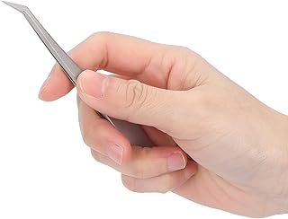 Pinças de arte em unhas, pinças curvas multifuncionais de ponta de aço inoxidável para ferramentas de arte de unhas, pinças de arte de unhas, suprimentos de arte de unhas, pinças de metal