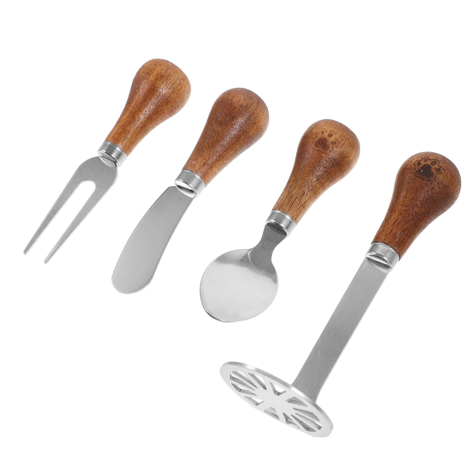 Cabilock Butter Knife Set Stainless Steel Cheese Slicer Cheese Fork Butter Spatula Baker's Tool Fruit Jam Spatula Kitchen Essential