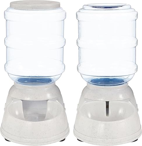 Miniatura 4 de Yaxa Basics Dispensador automático de agua para perros y gatos con alimentador por gravedad, paquete de 2, pequeño, capacidad de alimentos de 6