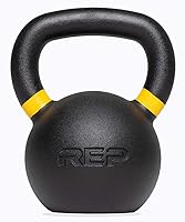 REP Fitness Cast Iron Kettlebell Set & Singles (4-24kg/9-53lb) - Smooth Handles, Flat Bottoms, Color-Coded for CrossFit & Home Gym
