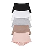 PINK Women's Cotton Boyshort Underwear, Panties for Women, Spring Basic, (L)