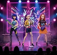 Boneca Guerreiras, Kit com 3 Unidades, Cabelos Coloridos, Roupas e Acessórios Fashion