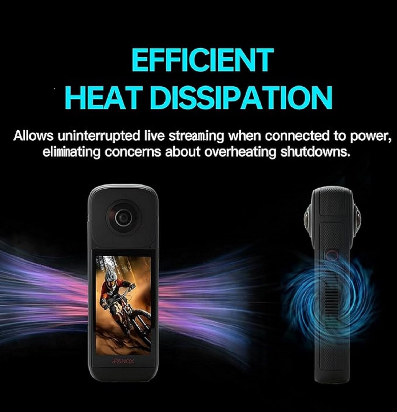 V2-360 Action Camera Kit with 3.0" Touchscreen-5.7K 360 Video, 1/2" 48MP Sensors, 72MP 360 Photo, Multi-Platform 4K 360° HDR Live Streaming, Stabilization, AI Editing image 2 of 6 B0D4MP1NWS