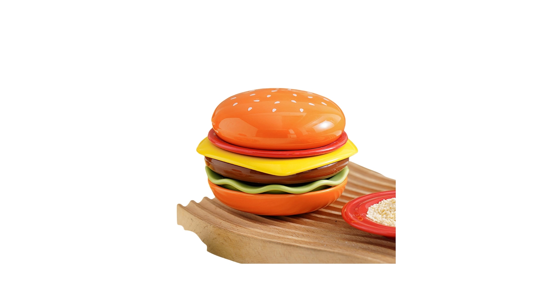 ハンバーガーデザインの可愛い小皿セット（6枚組） ハンバーガーデザインの可愛い小皿セット（6枚組）