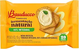 Kit 42 Sachês Torrada 45% Integral Bauducco 15g