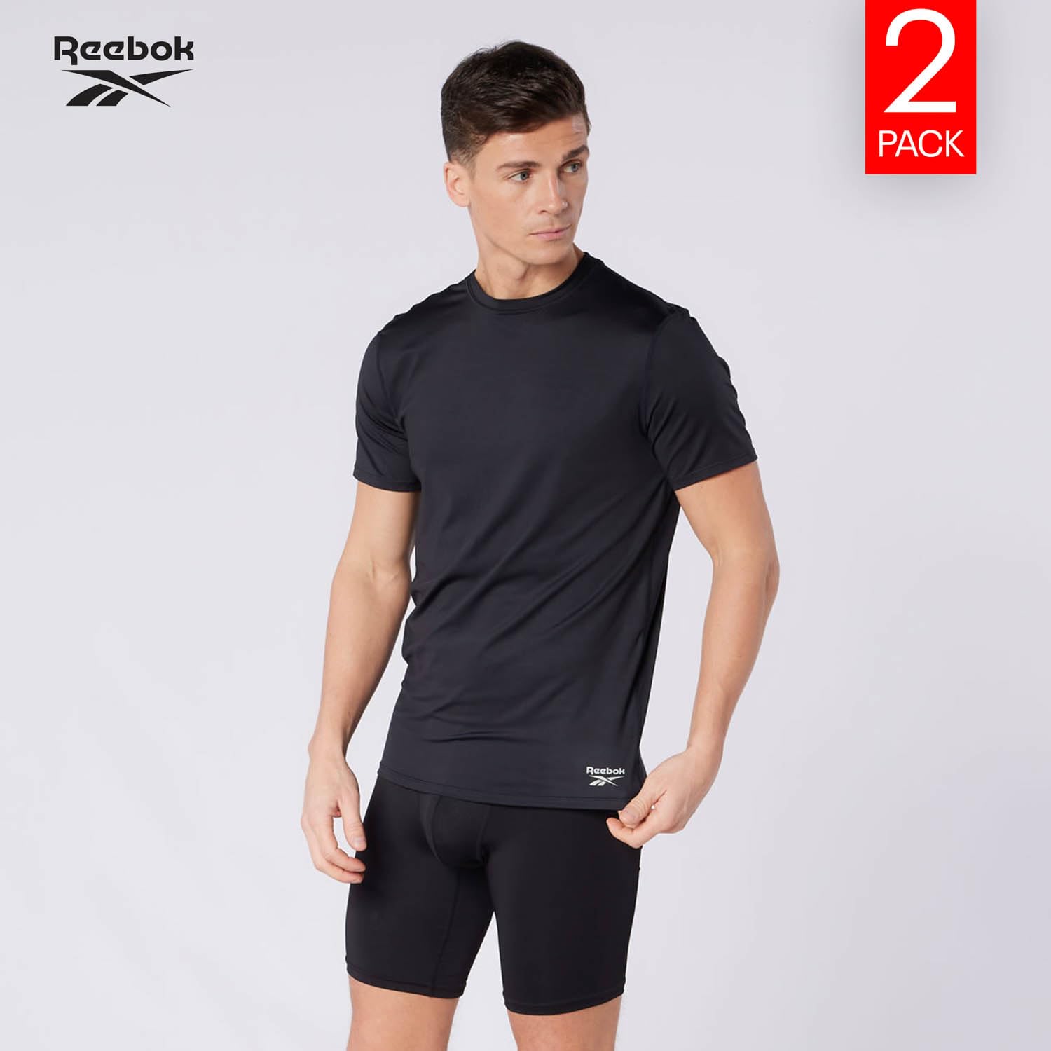 Reebok Clancy Camiseta Hombre (Pack de 2)