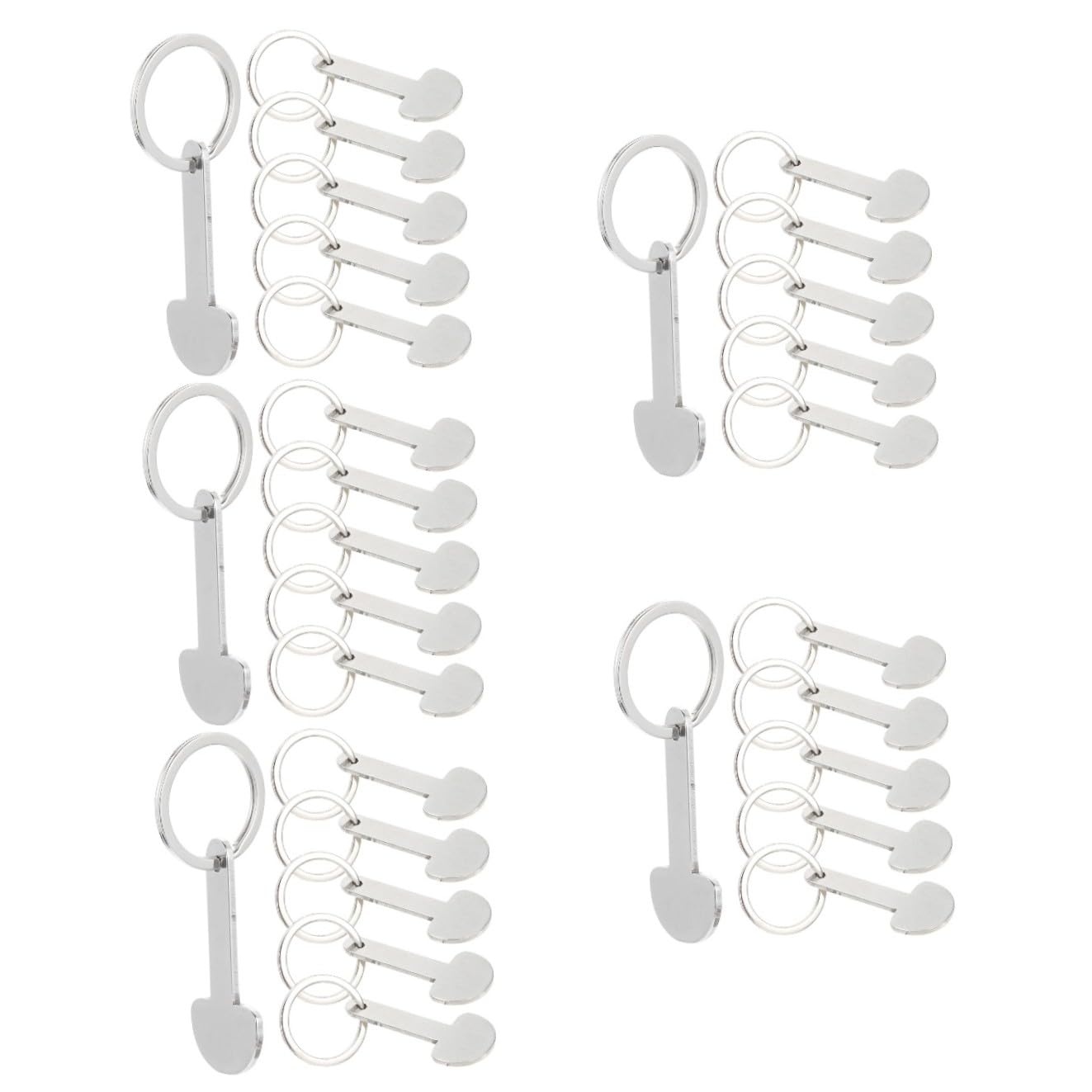 Ciieeo 30piezas Llaveros De Carrito De Compras Tokens Portátiles Aleación De Zinc Accesorios Para Carritos Llaveros Decorativos y Funcionales Diseño Creativo y Práctico