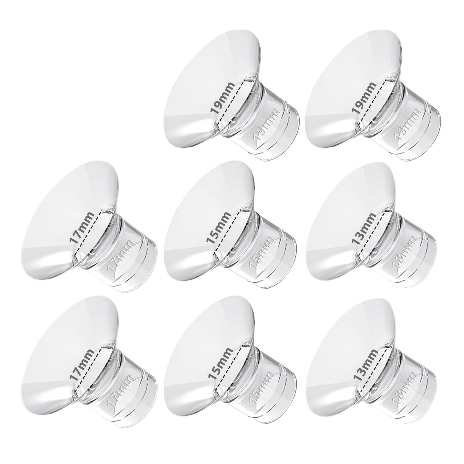 8pcs Flange Insert13 15 17 19mm, Compatible with Medela/TSRETE/momcozy S9/S10/S12/S9pro/S12pro Universal, Wearable Breast Pump Shield and Milk Collector Accessory (24mm)