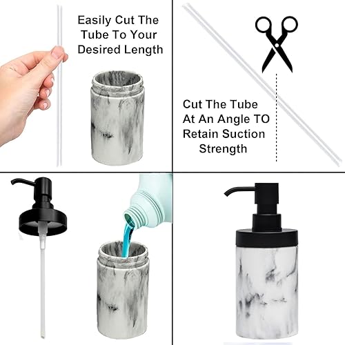 Miniatura 6 de Tapas dispensadoras de jabón para tarros Mason para todos los frascos de boca regular, plástico ABS a prueba de óxido de alta calidad, repuesto de