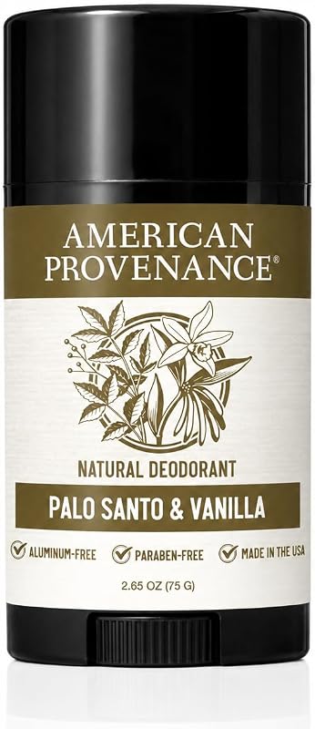 Desodorante natural sem alumínio American Provenance, Palo Santo e baunilha, 1 unidade