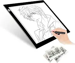 Mesa Quadro Prancheta de Luz LED Grande A3 USB 35x46cm Portátil para Desenho, Cópia e Rastreamento, Brilho Ajustável