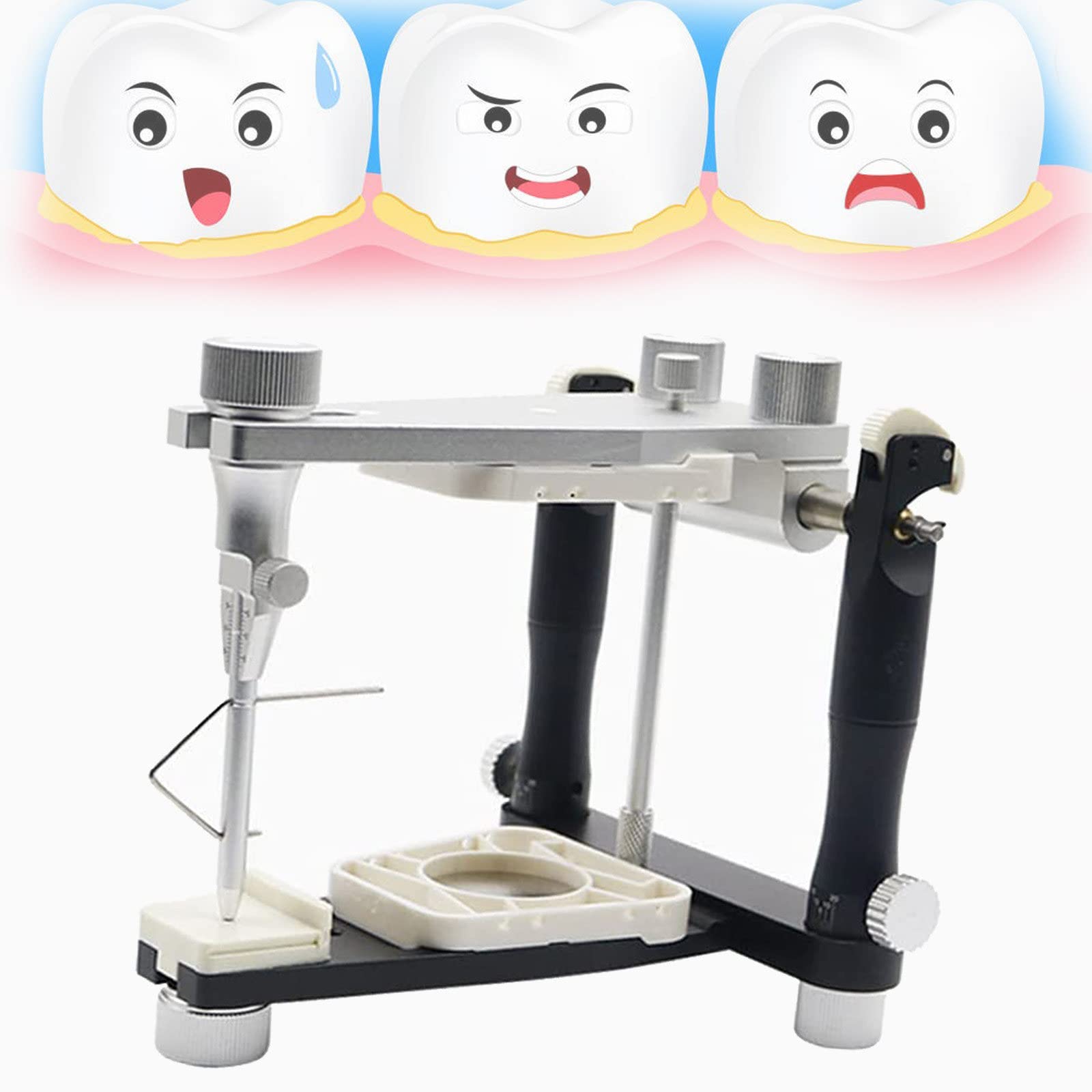 Articolatore Regolabile, Strumento per Laboratorio Odontotecnico, Articolatore Magnetico Dentale, Articolatore Protesico Regolabile per Protesi Odontotecnico Mascella