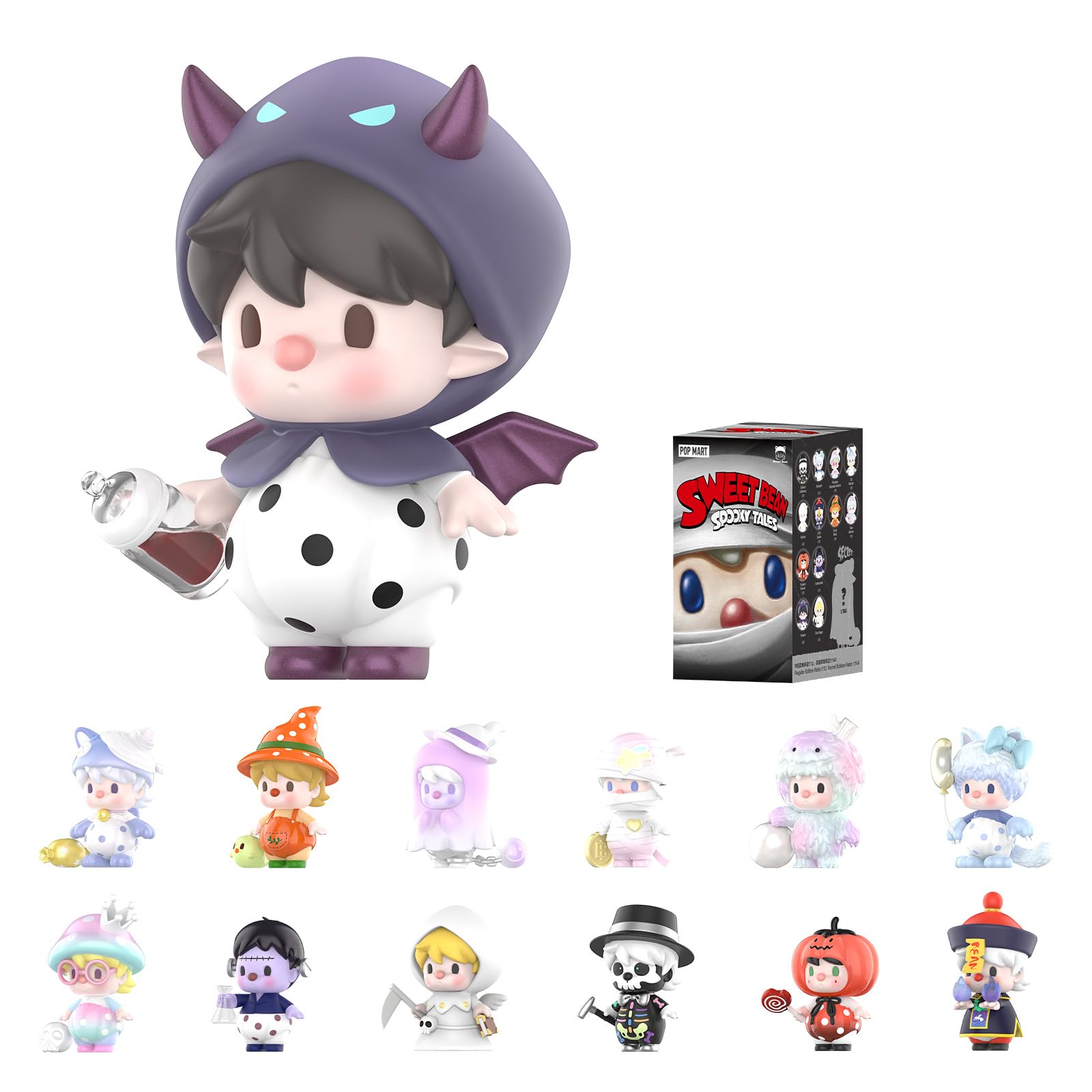 POP MART Sweet Bean Spooky Tales Blind Box Figures, Random Design