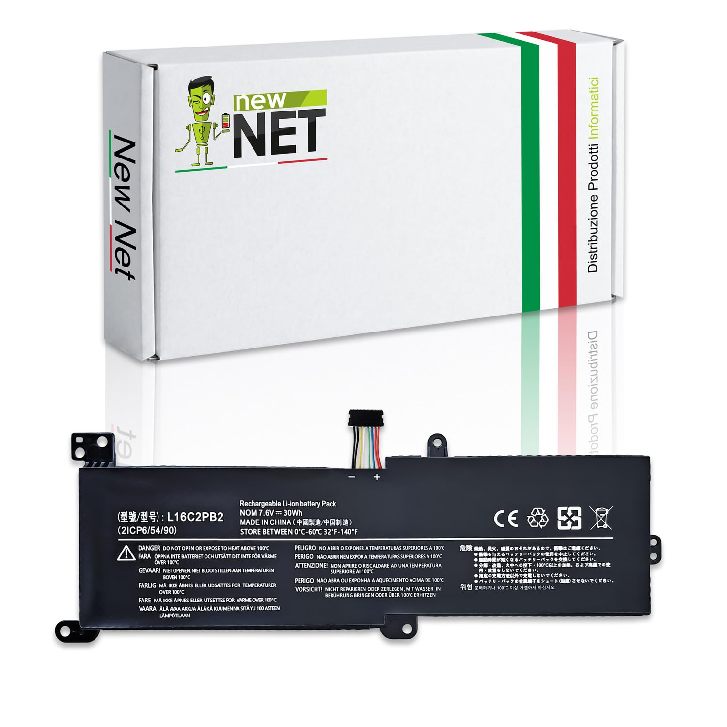 Batteria L16L2PB2 L16C2PB2 L16M2PB2 compatibile con Notebook Lenovo 3950mAh | Laptop IdeaPad Serie 320, 330, S145 V14 V15 V320, 320-14AST, 320-14IAP, 320-14IKB, 320-14ISK, 320-15IKB, 320-17IKB, 330-15IKB