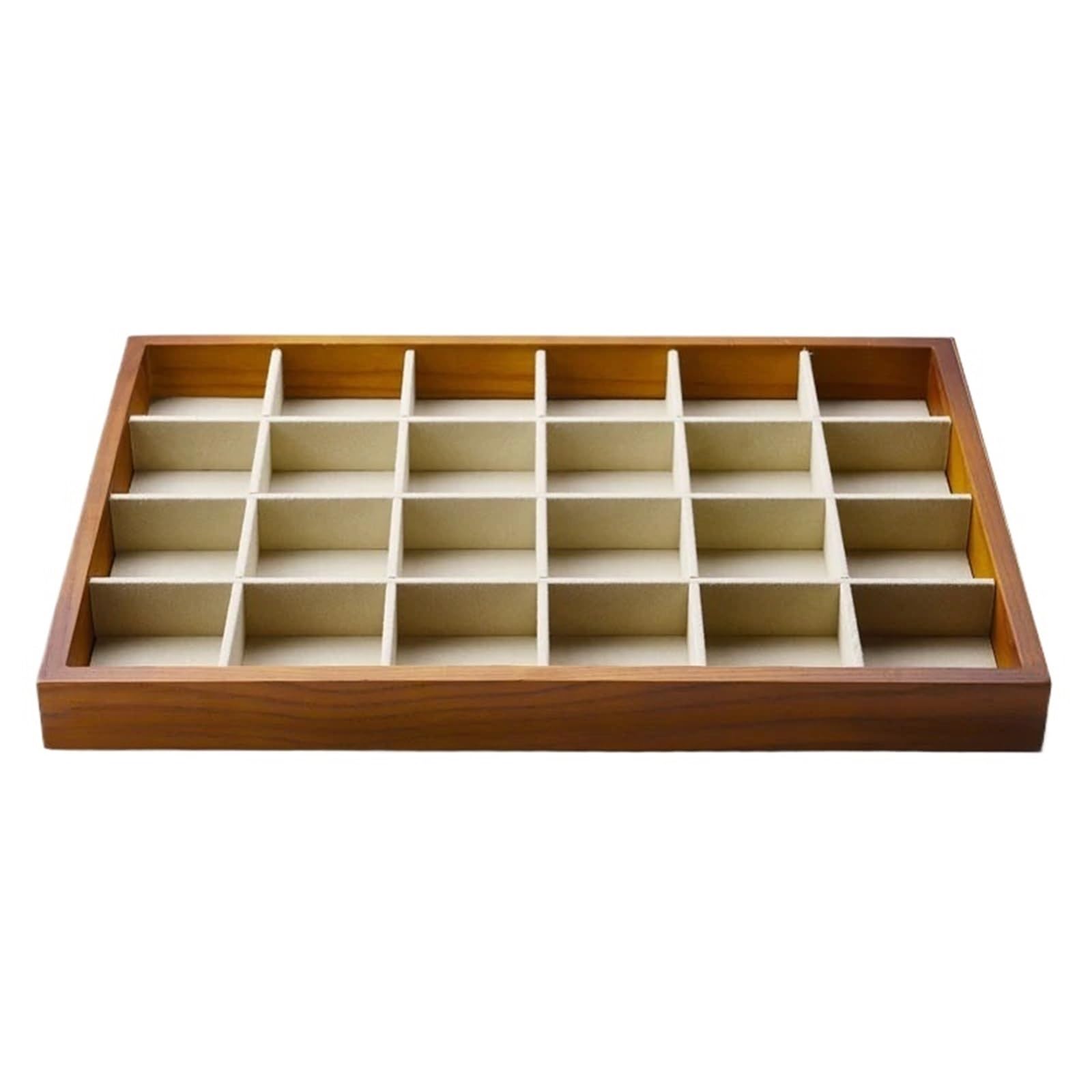 YUSUZH Soild Wood Jewelry Display Jewellery Holder Portable Ring Earrings Organizer Box Organizator for Rings, Earrings