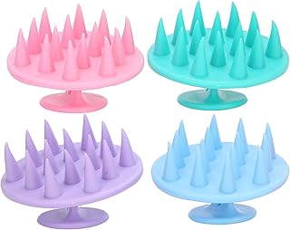 Escova de shampoo massageador de couro cabeludo, escova de cabelo para cuidados com o couro cabeludo com massageador de couro cabeludo de silicone macio para cabelos cacheados secos e lisos longos e grossos, ferramentas de cuidados com o cabelo de animais de estimação