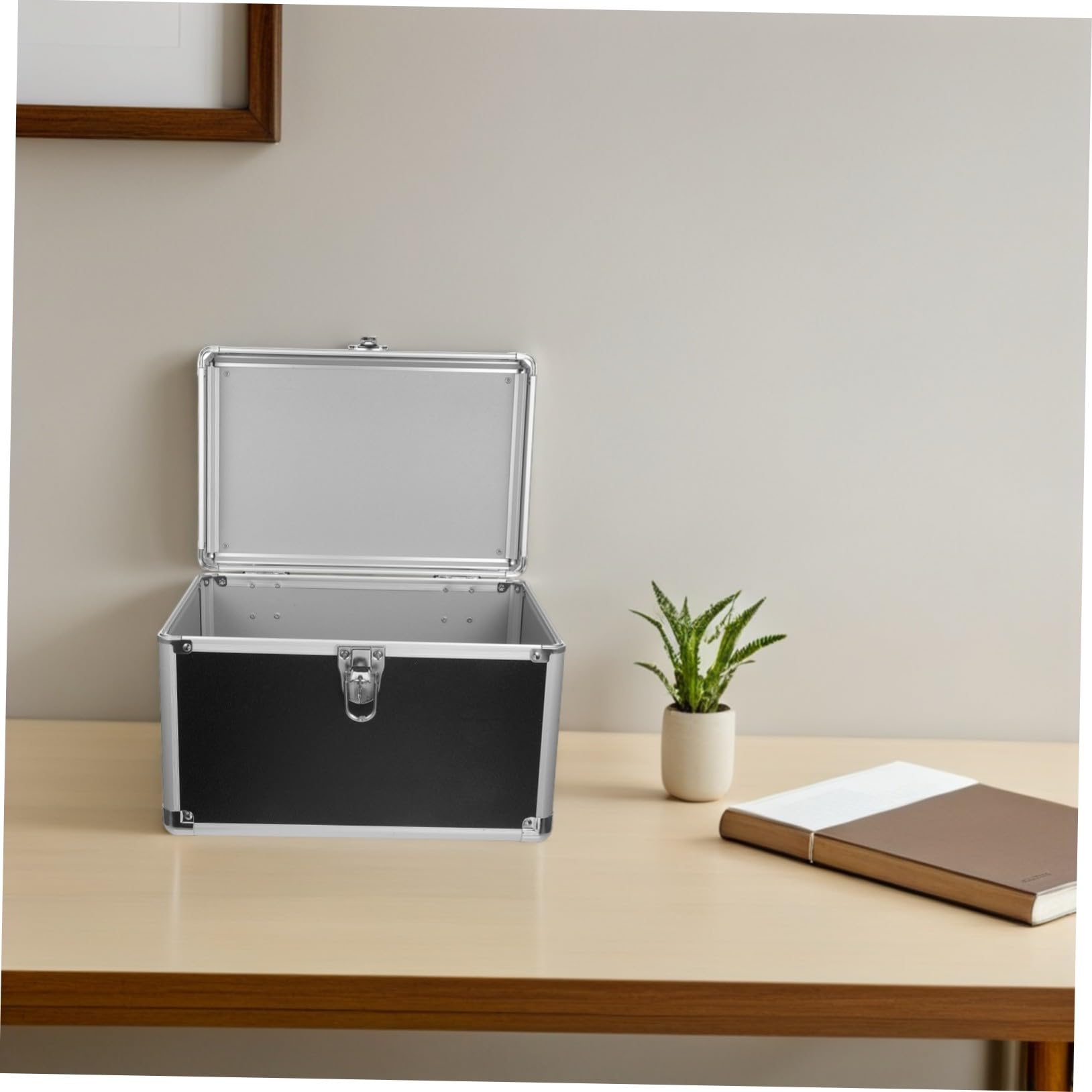 Veemoon Valigetta in Alluminio con Ergonomico Scatola Porta Attrezzi Resistente Agli Urti con Angoli Rinforzati Custodia Portatile per Viaggi e Uso Professionale