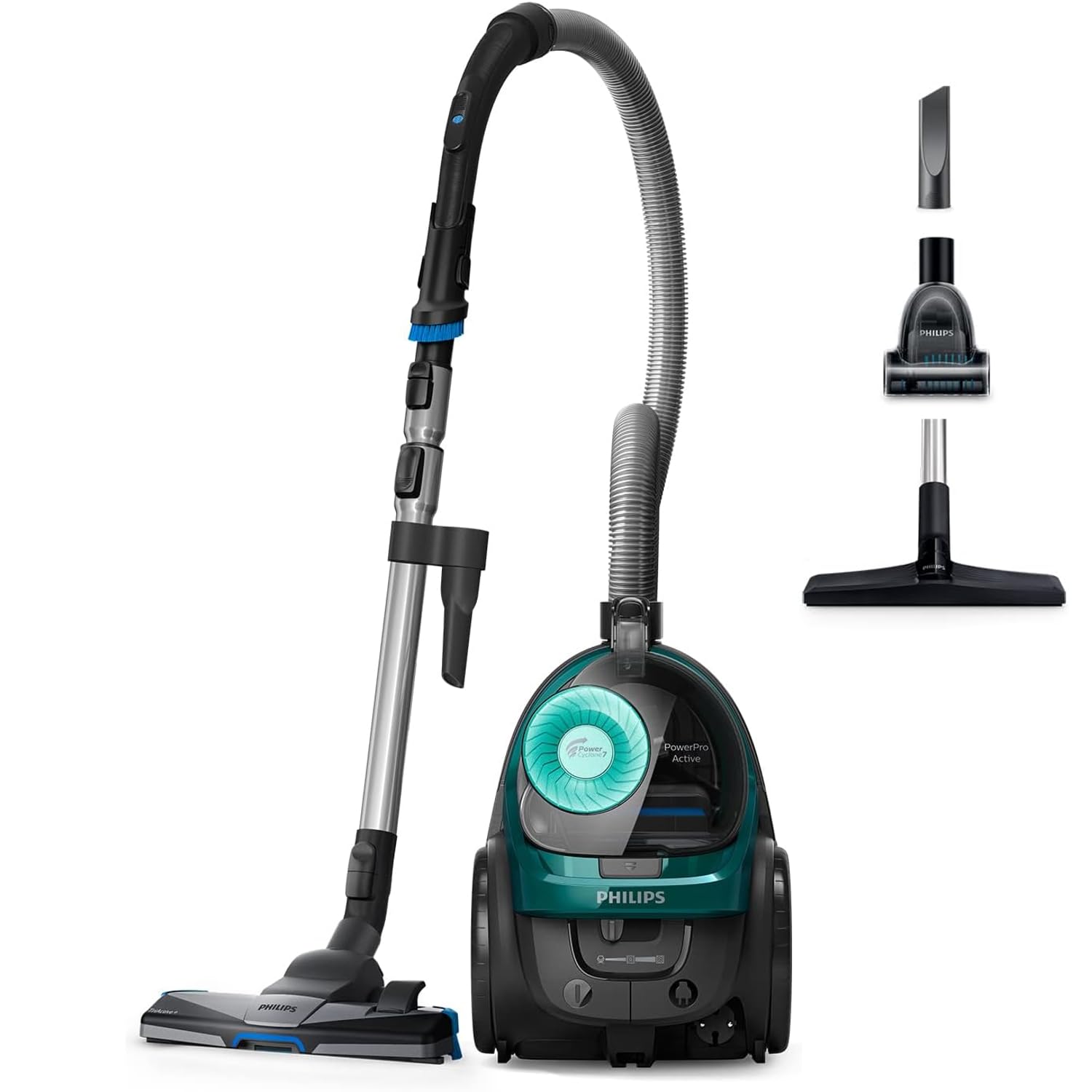 Philips PowerPro Compact - Aspirapolvere Ciclonico senza sacco, contenitore da 1,5 litri, filtro antiallergico, facile da pulire (FC9555/09)