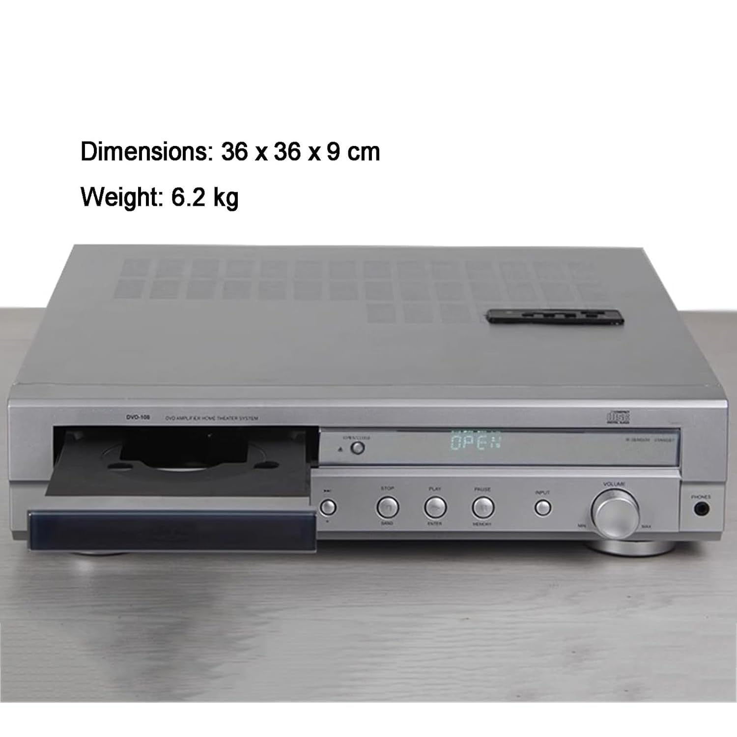 Amplificateur home cinéma 5.1 canaux, lecteur DVD, avec télécommande, fonction son surround, prise en charge USB/DVD/VCD/Opt/Coax, 2 jeux d'entrées audio, contrôle du volume, pour la maison, le cinéma