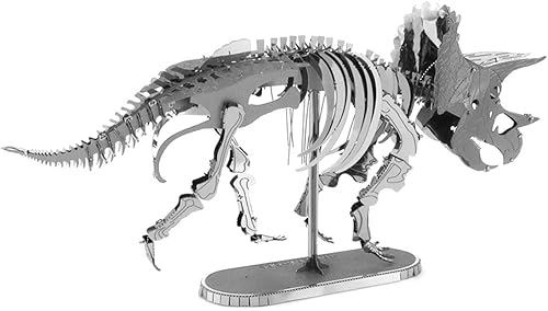 Miniatura 6 de Metal Earth Triceratops Skeleton 3D Kit de modelo de metal con pinzas Fascinaciones