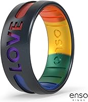 Vista 2 de Enso Rings Pride Collection - Anillo de silicona LGBTQ+ - Diseño grabado - cómodo, transpirable y seguro