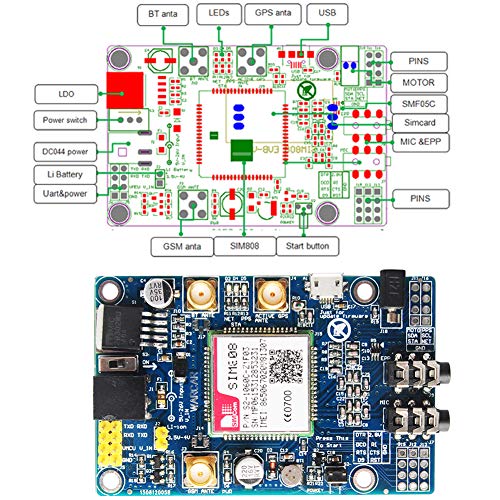 SIM808 Module GSM GPRS GPS Development Board + IPX SMA GSM GPS Antenna Support 2G Network for Arduino Raspberry Pi Geekstory