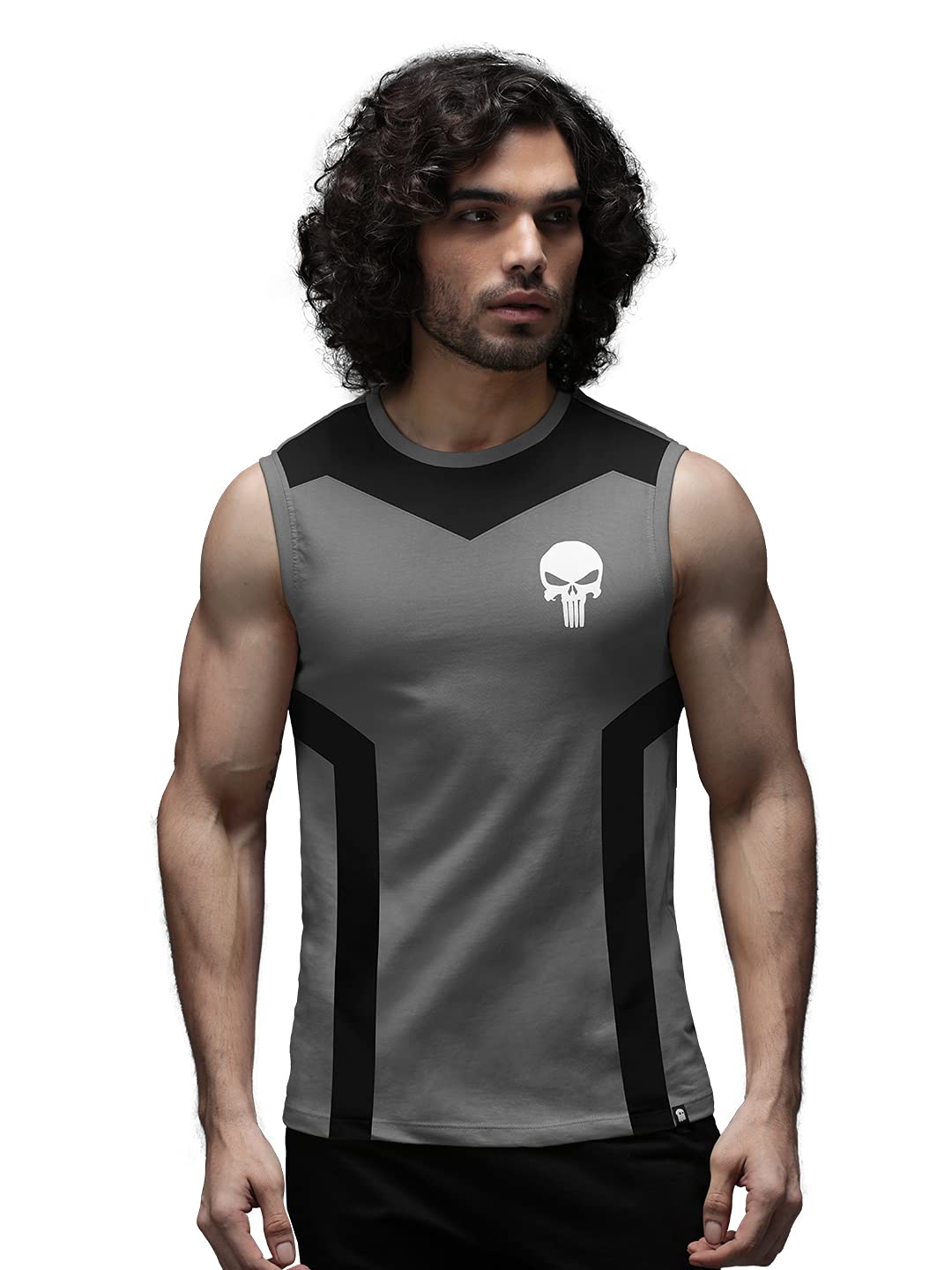 The Souled Store Punisher Logo Mens And Boys Graphic Printed