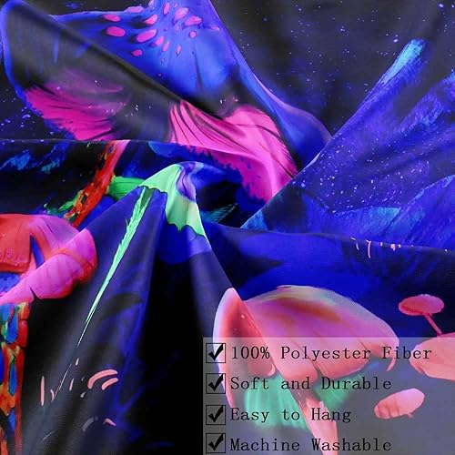 Miniatura 10 de JAWO Tapiz de 7 chakras con luz negra, decoración zen, yoga reactivo a los rayos UV, decoración zen, mandala hippie bohemia, tapices espirituales