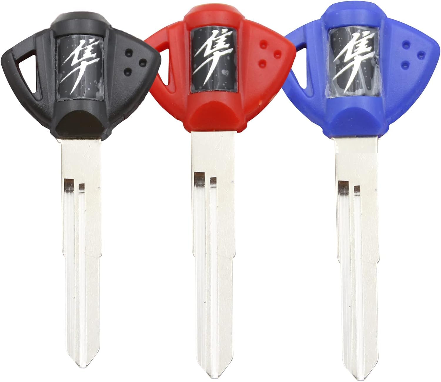 HOKTI 3X Motorcycle Uncut Key Blank Blade Replacemnet Key Compatible with Suzuki Hayabusa GSX1300R GSXR1300 1997-2007/GSX1300R 2008-2020