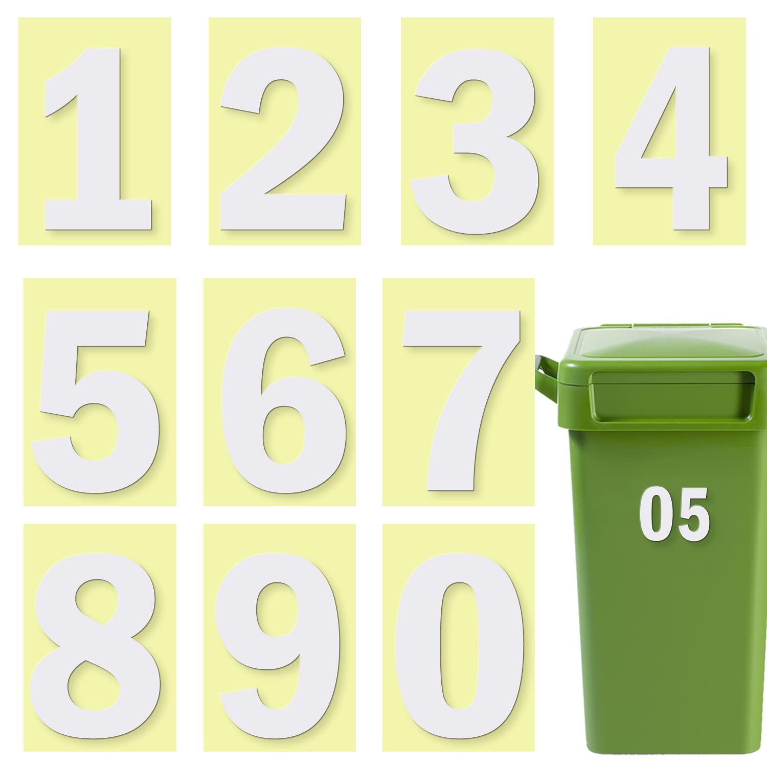 Buy Wheelie Bin Numbers for Bins 10 Pack Wheelie Bin Stickers Dustbin