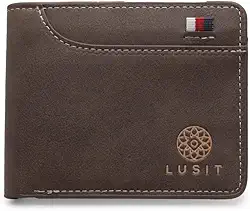 Carteira masculina Lusit Couro Minimalista modelo fino