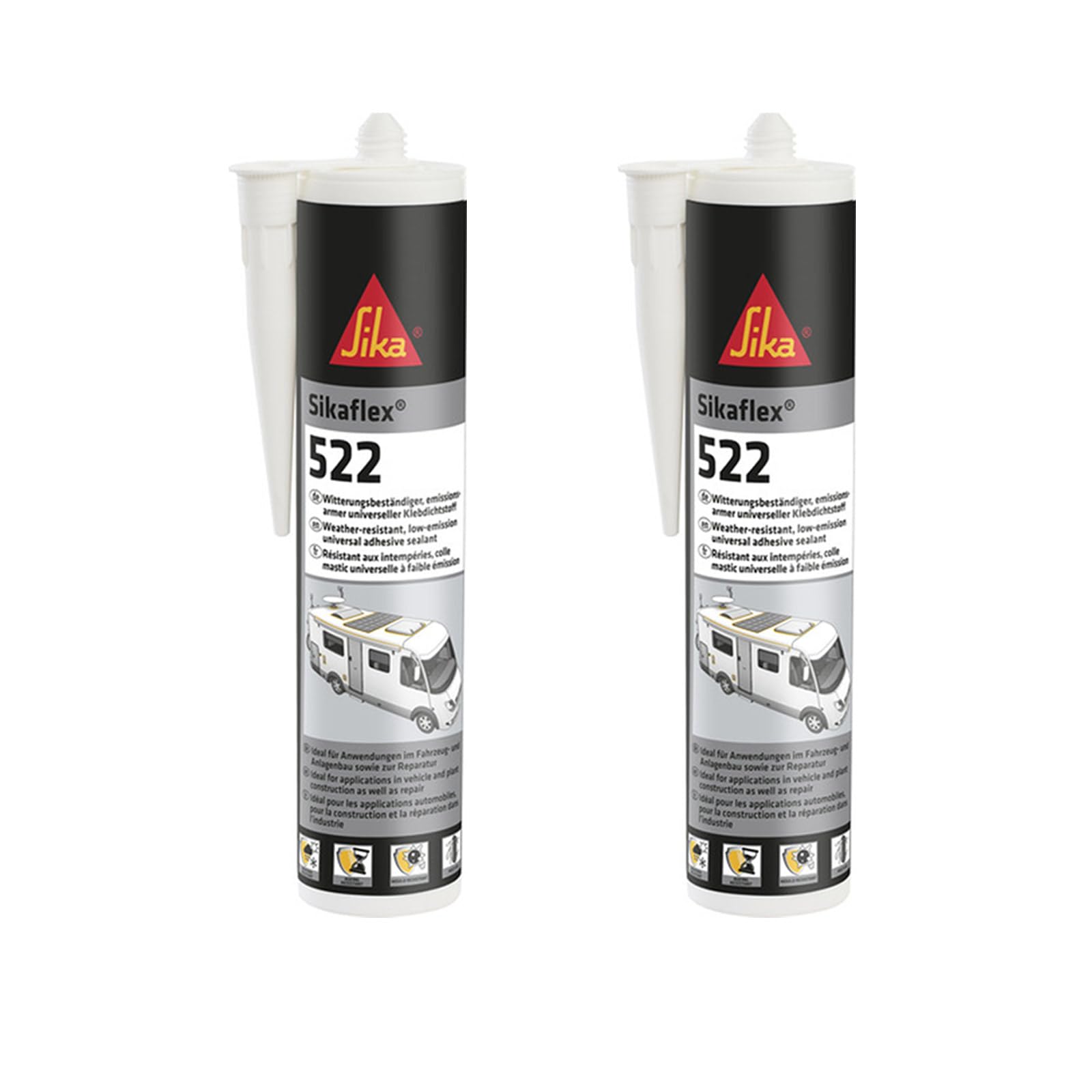 Sikaflex 221 colle élastique permanente lot de 2 flacons de 300 ml idéale pour votre caravane