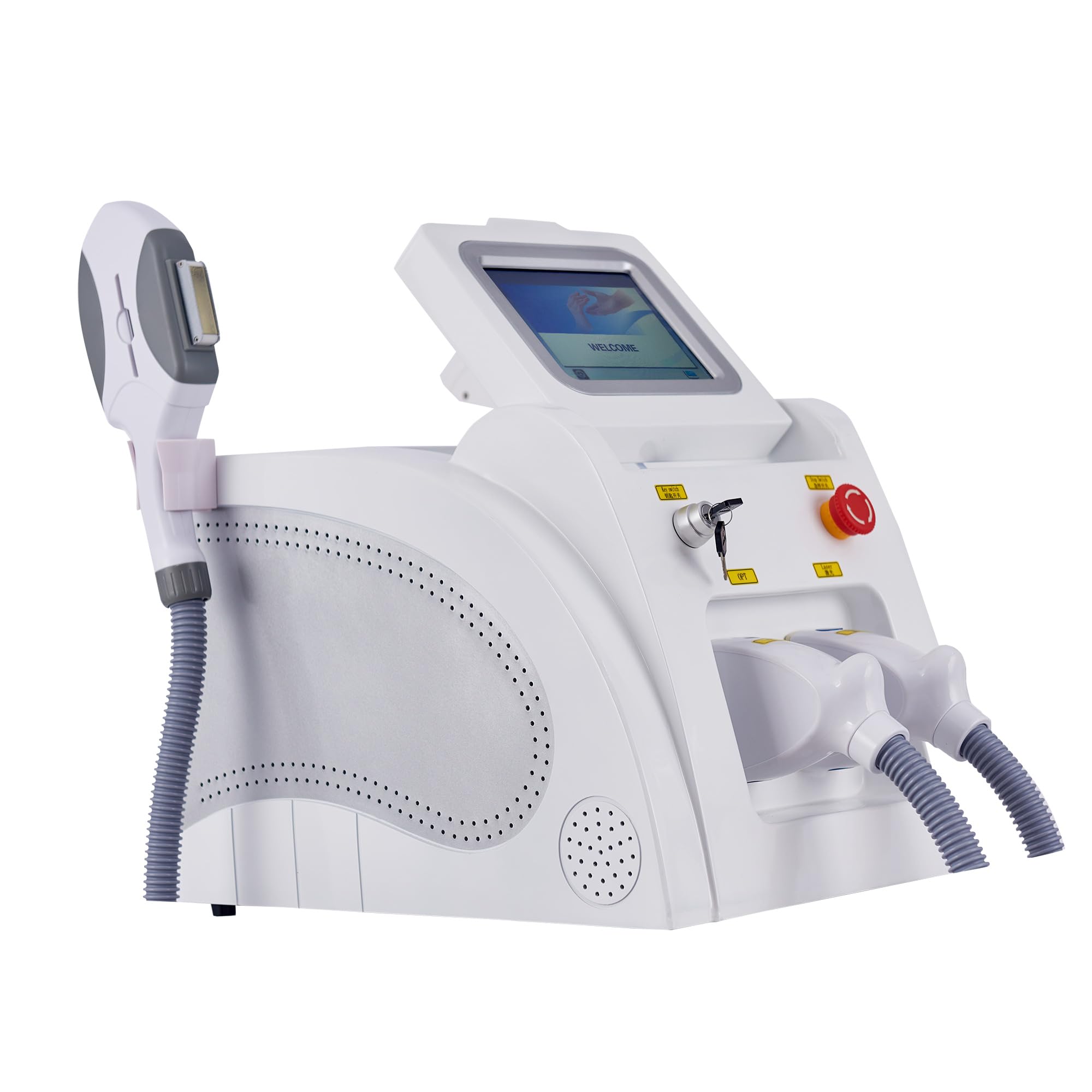 2 en 1 OPT IPL Q-Switched Nd:YAG E-Light Para Rejuvenecimiento Cutáneo y Depilación + Máquina Láser de Picosegundos Para Tratamiento de Manchas, Pecas y Renovación Cutánea