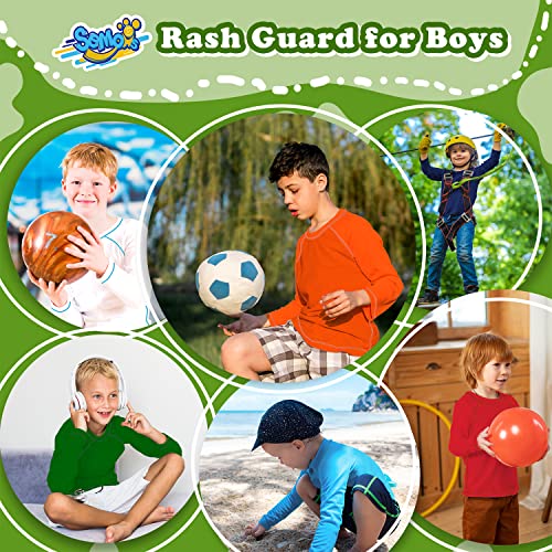 Image of Boys' Rash Guard Long Sleeve UPF 50 Sun Shirts for Toddler Kids Youth Water Swimming Rashguard
