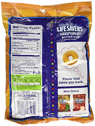 LifeSavers Candy, Individually Wrapped, Butter Rum - 6.25 oz (2 pack)