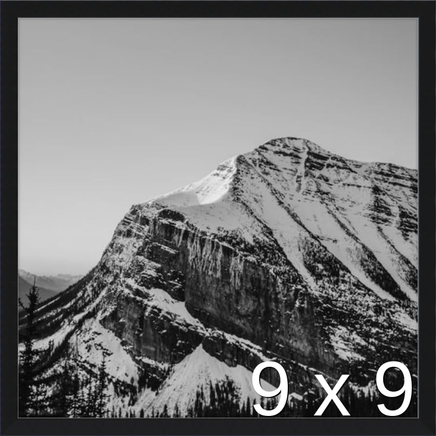 Frame It Easy 9 1/4 x 9 1/4 Satin Black Metal Frame (Ashford) 9.25x9.25 inches