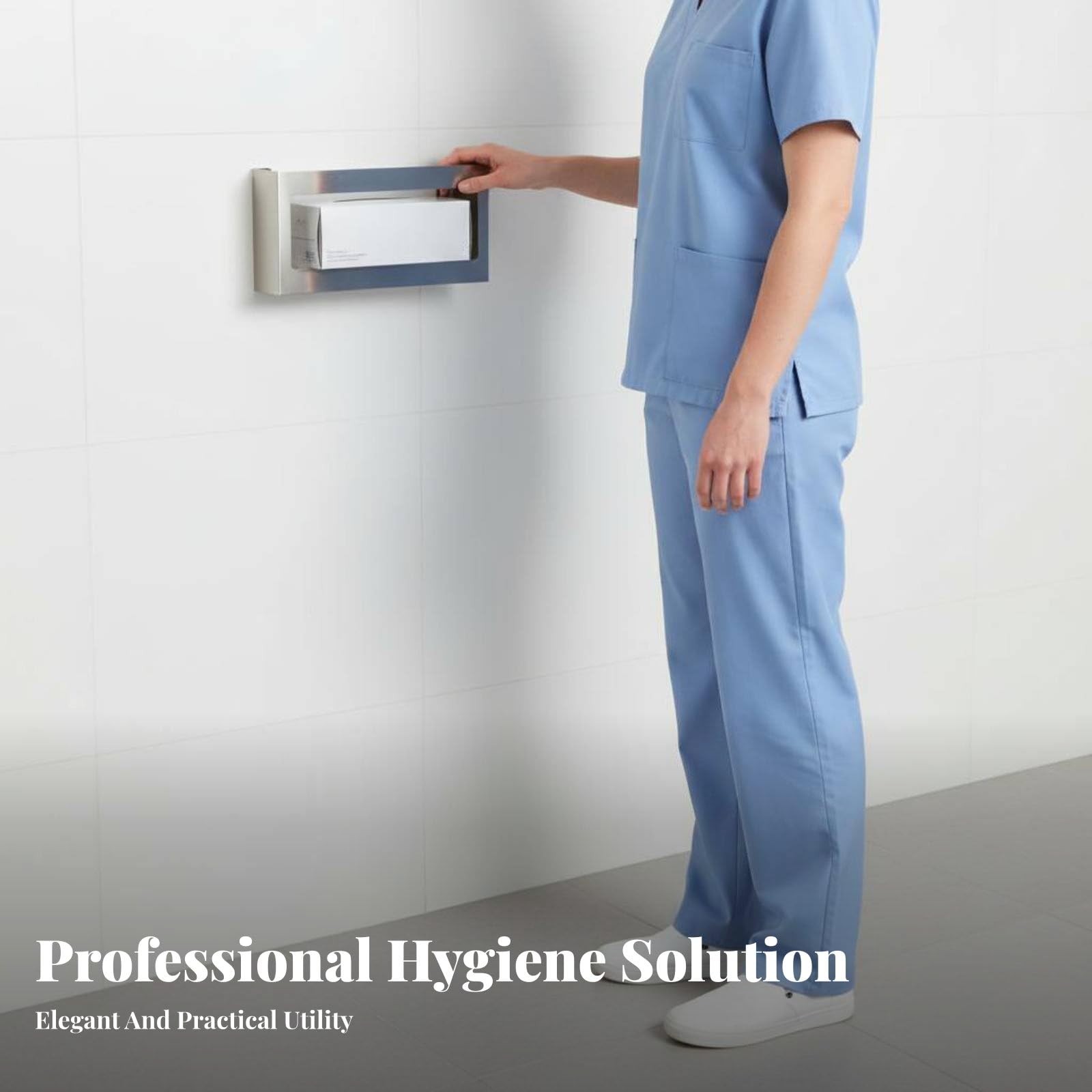 Organizador de Pared de Acero Inoxidable 304 con Portacajas para Guantes Dispensador de Mascarillas y Pañuelos con Compartimentos Multiples para Baño